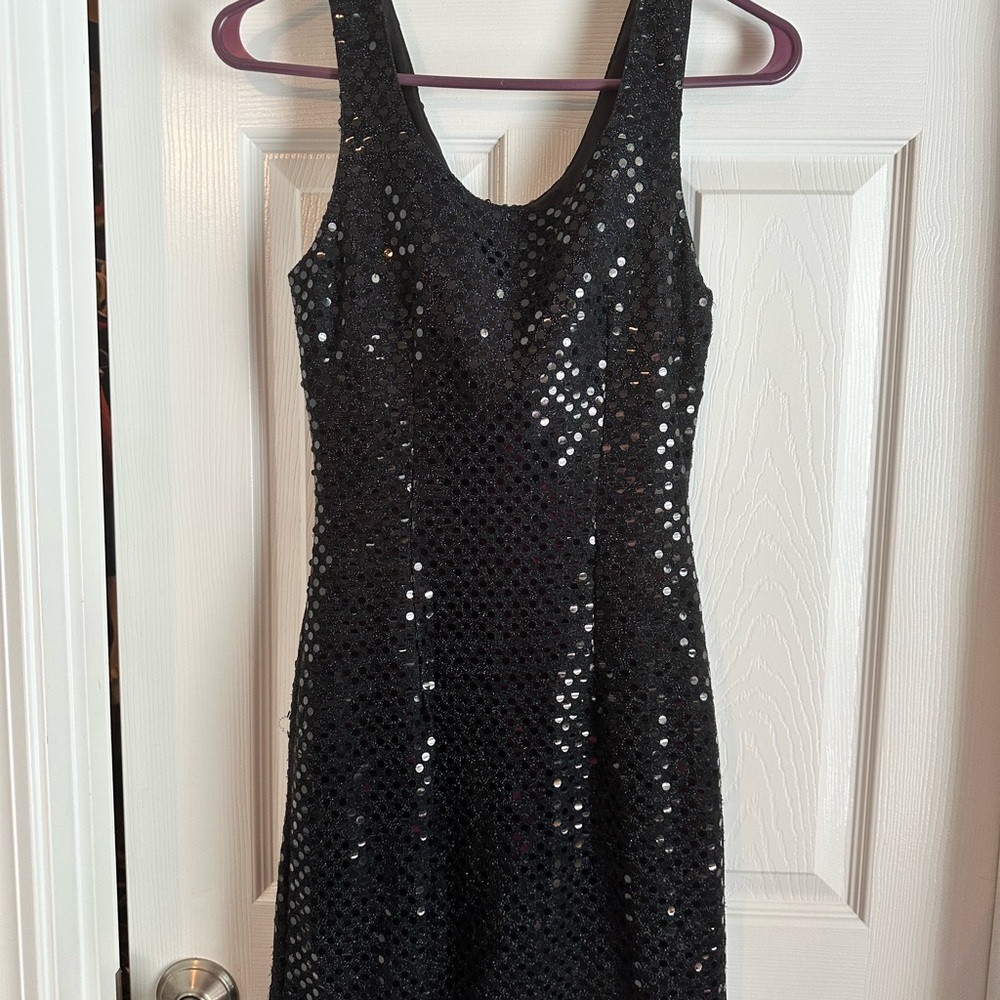 Elegant Black Sequin Dress